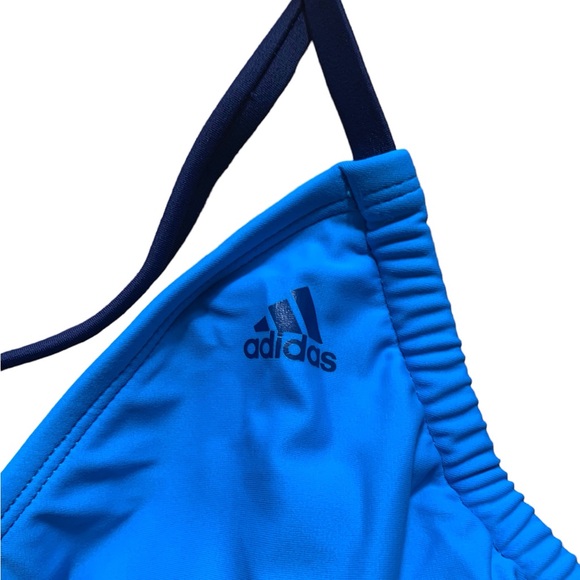Adidas Performance Bandeaukini Swim Top Women Color Blue Size 14 - Picture 3 of 5